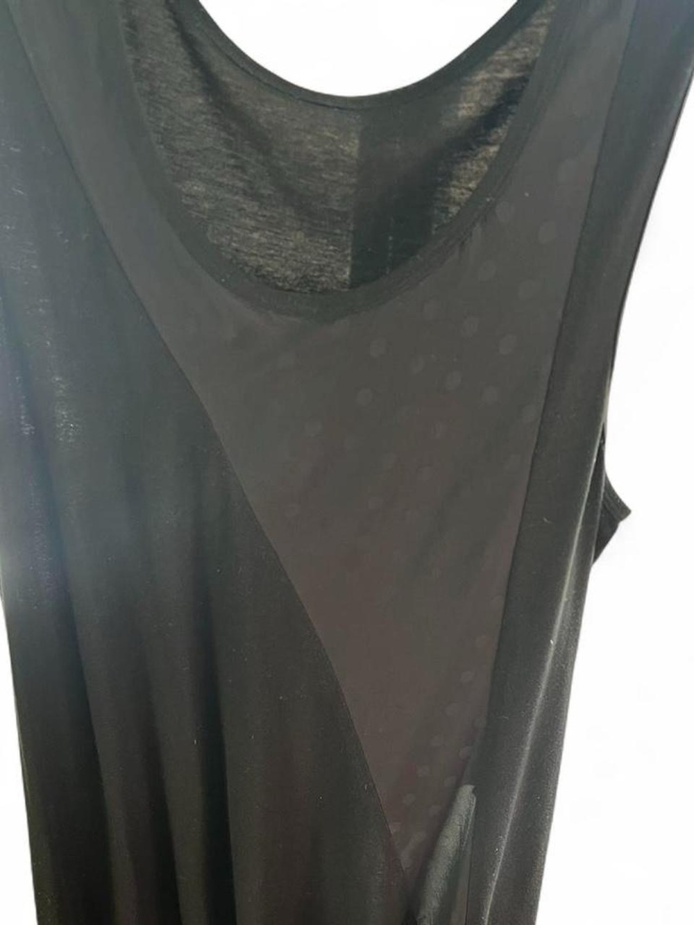 Yohji Yamamoto Y's SS 2011 polka dot paneled tank midi dress black white EUC 2 M - Picture 4 of 11
